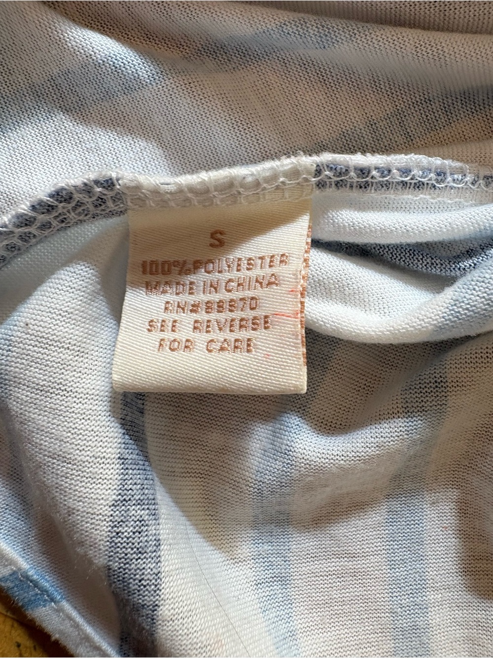 Eden & Olivia Stripe Pullover Blouse White Navy Mustard Split Neck Casual Top S - Picture 12 of 12